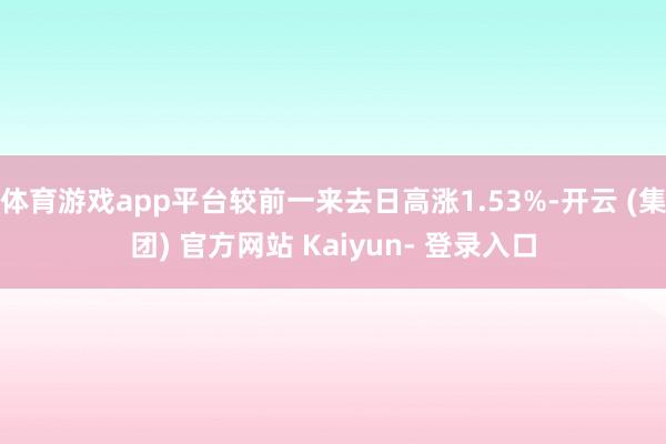 体育游戏app平台较前一来去日高涨1.53%-开云 (集团) 官方网站 Kaiyun- 登录入口